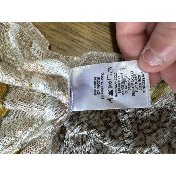 Nic & Zoe Open Front Cardigan Sweater Size 1X Linen Blend Lightweight Knit City - Picture 9 of 11